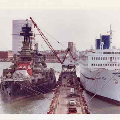 Texas moored next to Regent Sea