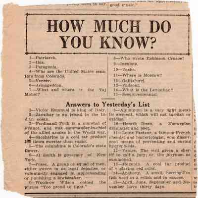 How Much Do You Know? 07