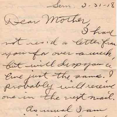 Mar 31, 1918 letter