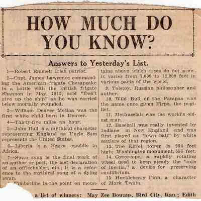 How Much Do You Know? 29