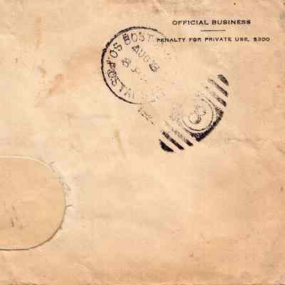 Aug 19XX envelope