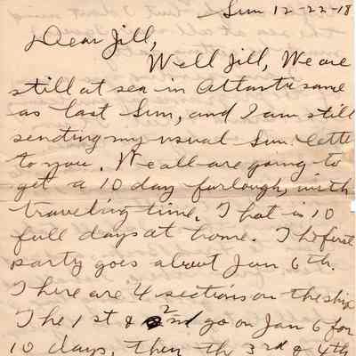 Dec 22, 1918 letter