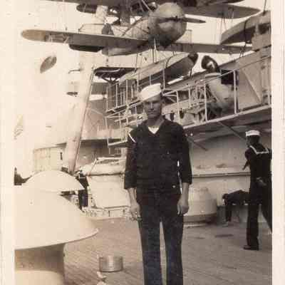 Man in front of catapult