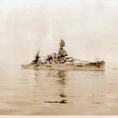 June 1945, Battleship Texas at Anchor