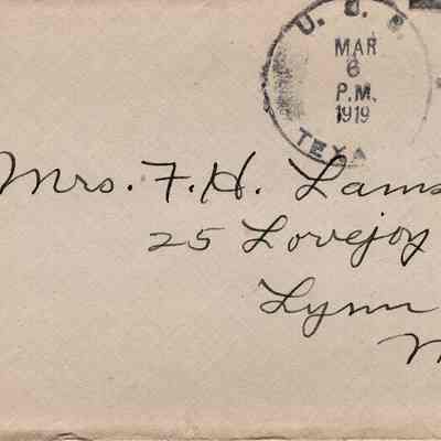 Mar 6, 1919 envelope