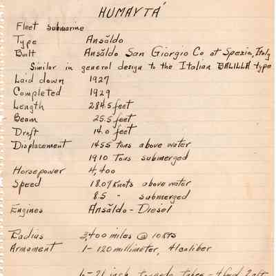 Ship notes 1