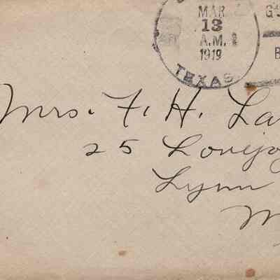 Mar 13, 1919 envelope