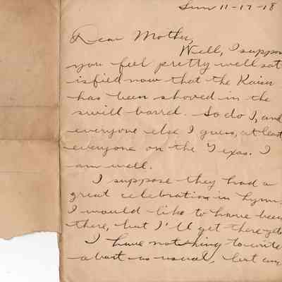 Nov 17, 1918 letter