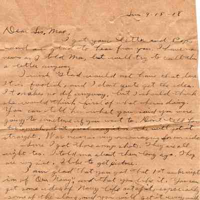 Sep 15, 1918 letter #2