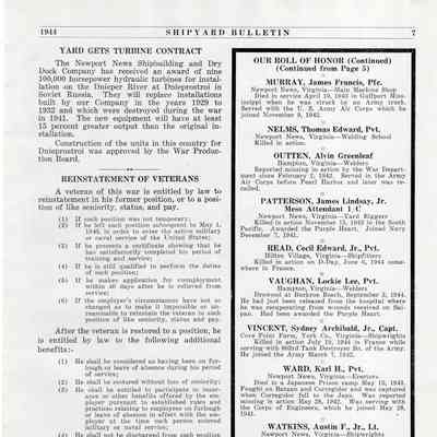 Shipyard Bulletin IV