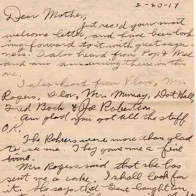 Feb 20, 1918 letter