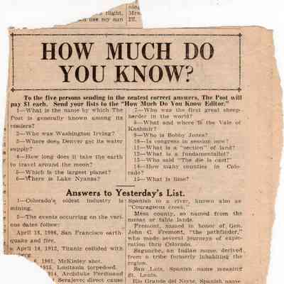 How Much Do You Know? 25