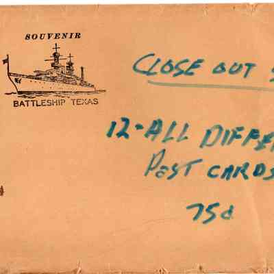 Souvenir Battleship Texas envelope