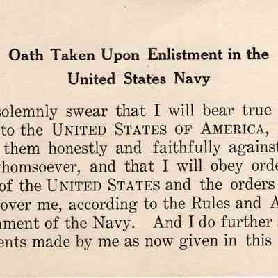 Oath Taken Upon Enlistment