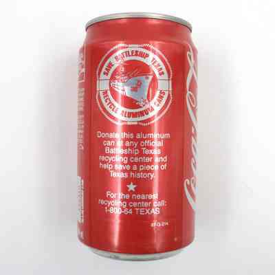 Battleship Texas Coke can