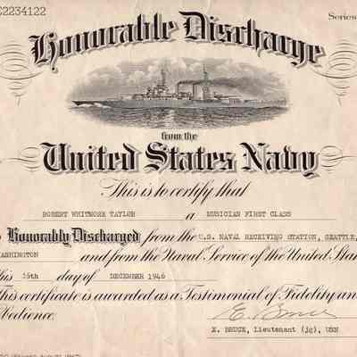Honorable Discharge Certificate