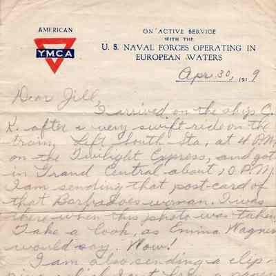 Apr 30, 1919 letter
