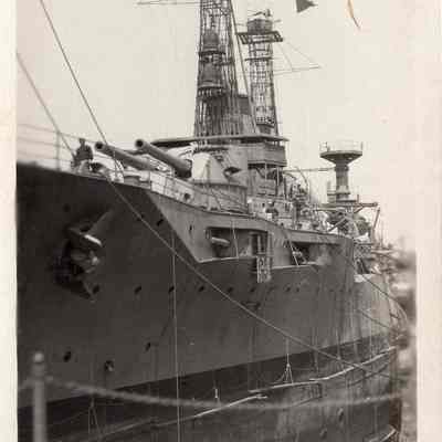 Texas portside in dry dock