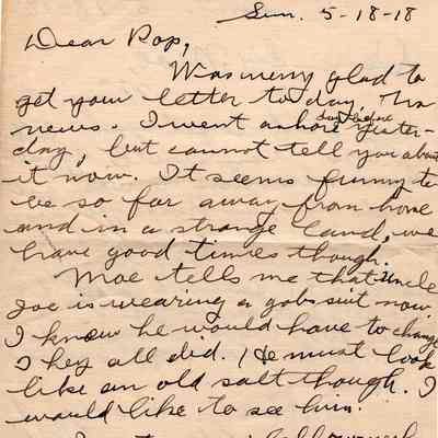 May 18, 1918 letter #1