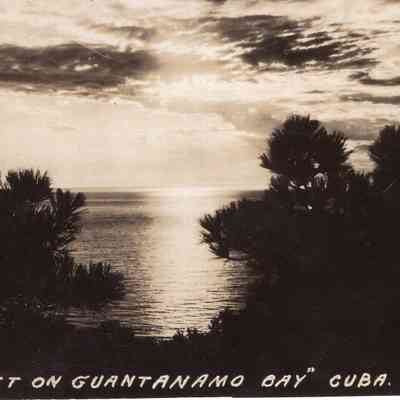 Sunset on Guantanamo Bay Cuba