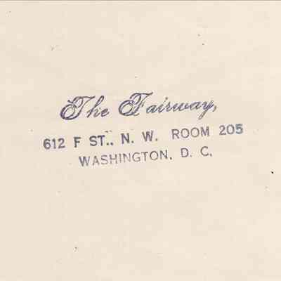 The Fairway hotel card
