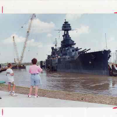 Texas returning into San Jacinto slip