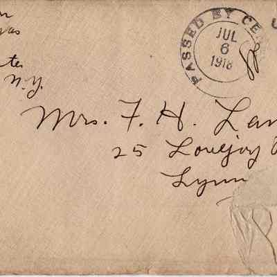 July 6, 1918 envelope