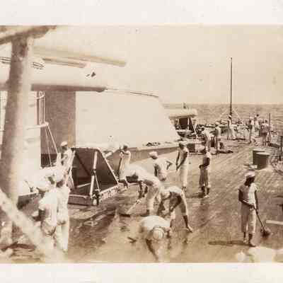 NY mopping main deck