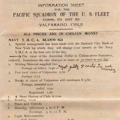 Valparaiso, Chile info sheet