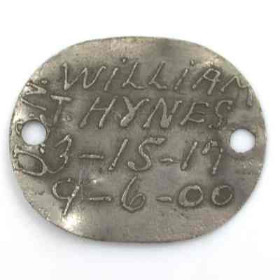 Hynes's dog tag