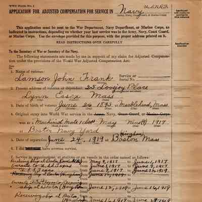 Application for Adjusted Compensation