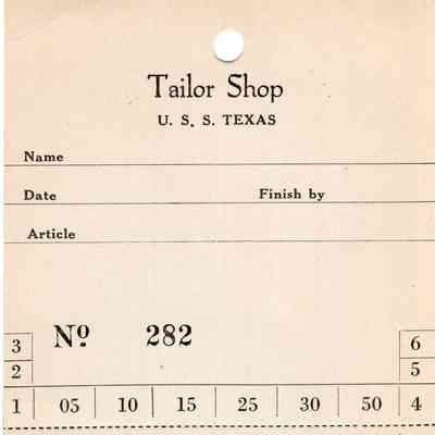 Tailor Shop order form