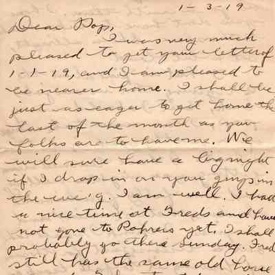 Jan 3, 1919 letter