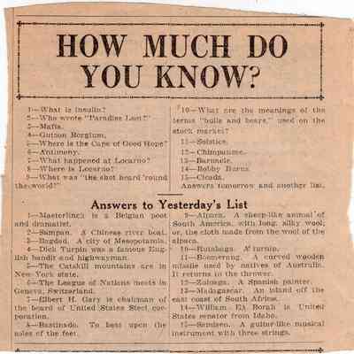 How Much Do You Know? 05