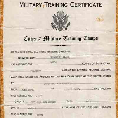Military Training Certificate