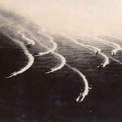 Destroyers in night practice