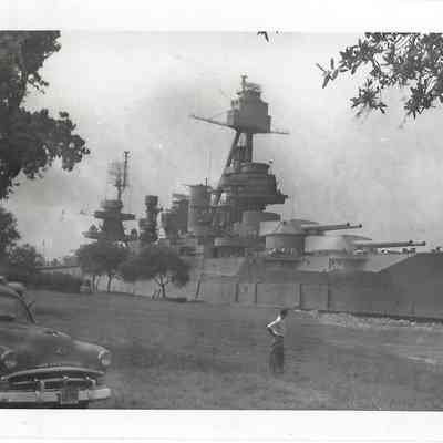Battleship Texas From Shore