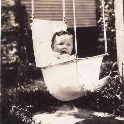 Infant in swing