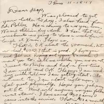 Nov 15, 1917 letter