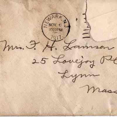 Nov 6, 1917 envelope