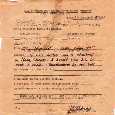 Paloscio's request for liberty