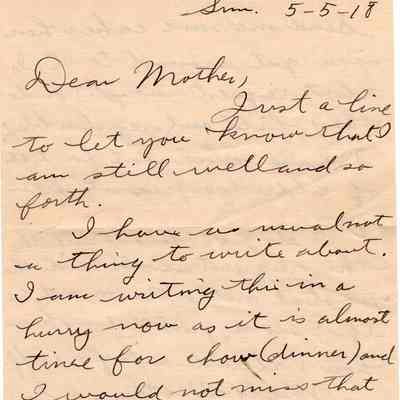 May 5, 1918 letter