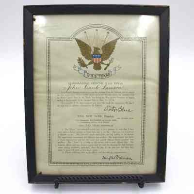 Lamson's notice from Victor Blue (framed)