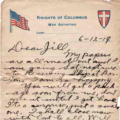 Jun 12, 1919 letter