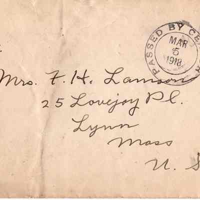 Mar 5, 1918 envelope