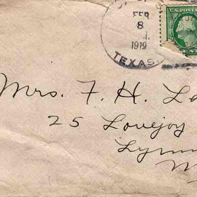 Feb 8, 1919 envelope