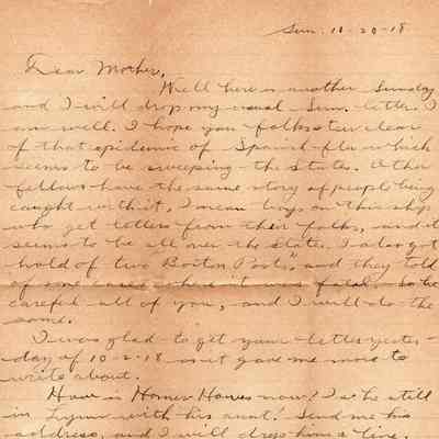 Oct 20, 1918 letter
