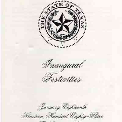 1983 Texas Inauguration