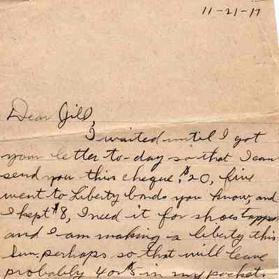 Nov 21, 1917 letter pg#1