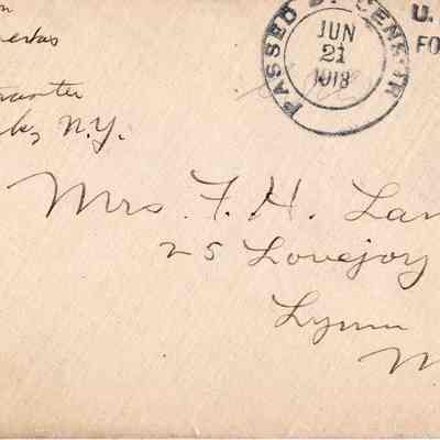 June 21, 1918 envelope
